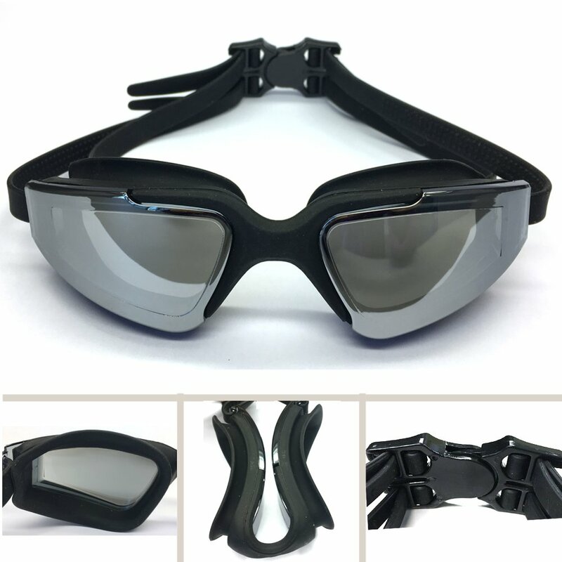 Очки для плавания для взрослых, мужчин, женщин, мужчин, молодежные, с УФ-защитой, водонепроницаемые очки, анти-туман, очки для плавания в басс...