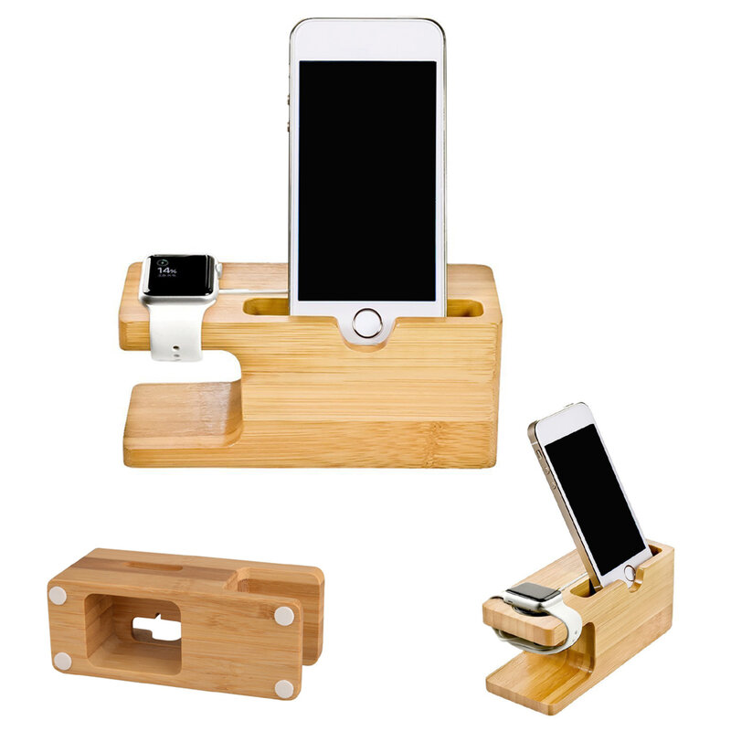 For apple Watch Stand Bamboo Wood Charging Dock Charge Station Stock Cradle Holder for Apple Watch Both 38mm and 42mm