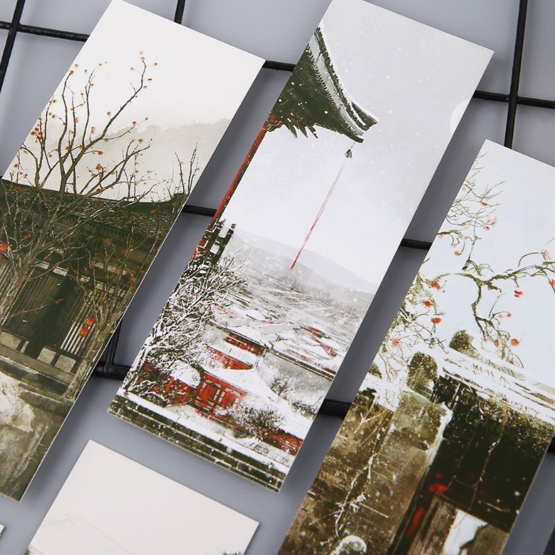30 шт. креативные бумажные заклады в китайском стиле, карты для живописи, Красивые ретро-вкладки в коробке, памятные подарки