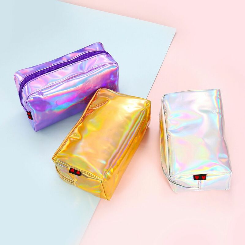 1 Pc Laser Cosmetische Tas Mode Holografische Make-Up Tas Make Up Pouch Laser Rits Purse Bag Organizer Dropshipping