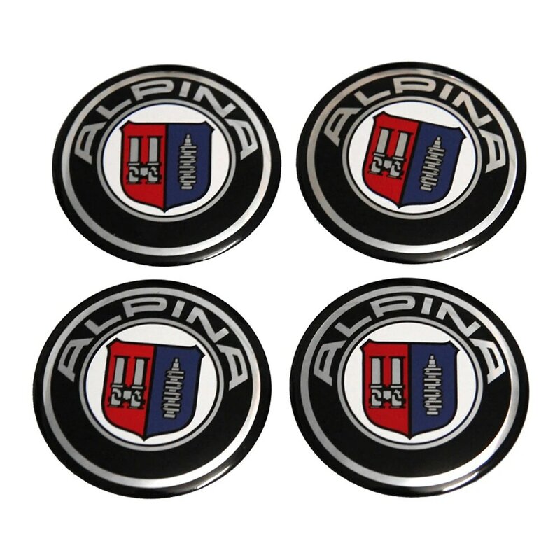 Car Sticker Wheel Center Hub Caps Alpina Emblem For BMW Z3 Z4 X1 X3 X4 X5 X6 F20 F30 F10 GT 118I 220I E90 E34 E36 E46 E49 E30