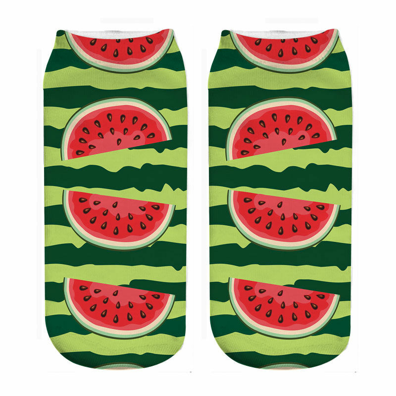 LAUF KÜKEN Banana Wassermelone Obst 3d Digitaldruck Socken großhandel Und Dropshipping