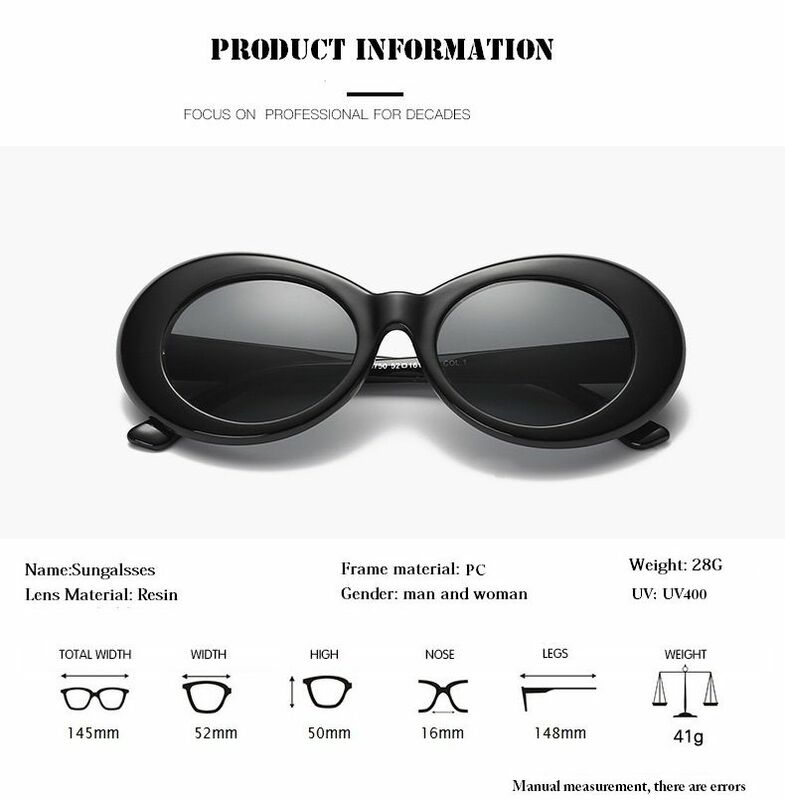 Clout Goggles Glasses Brand Designer Mirror Retro Oval Sunglasses Classic Fashion Female Male Sun Glasses for Men Women
