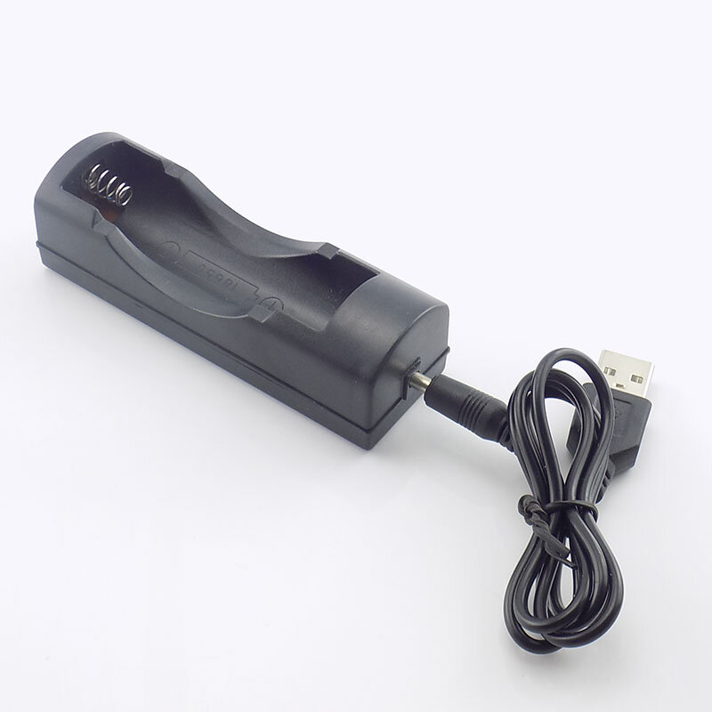 DC 5v 3,5mm 1 puerto Dual Mirco USB Cable de puerto de carga de energía con cargador de batería 18650 adaptador de línea enchufe para linterna