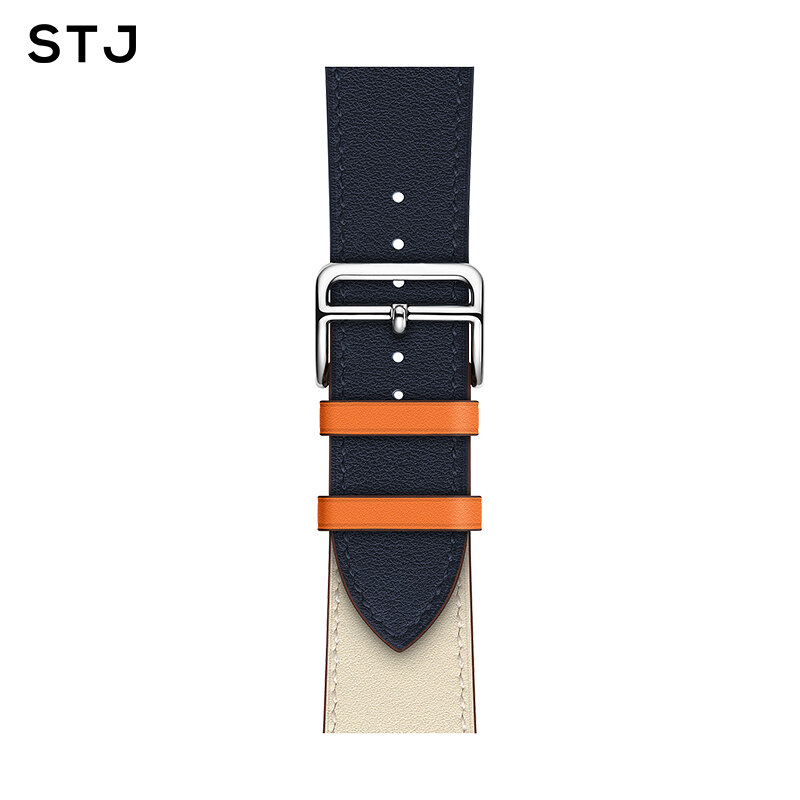 STJ – bracelet Tour unique en cuir pour Apple Watch, série 4/3/2/1, 38mm, 42mm, 40mm, 44mm, iwatch
