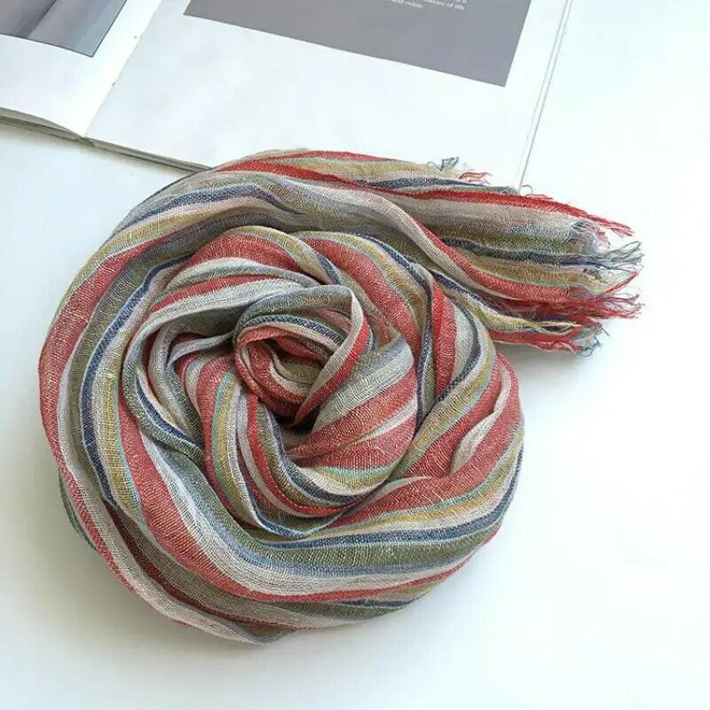 Unisex Style spring summer autumn winter Scarf Cotton And Linen Solid Color long women's scarves shawl fashion men scarf