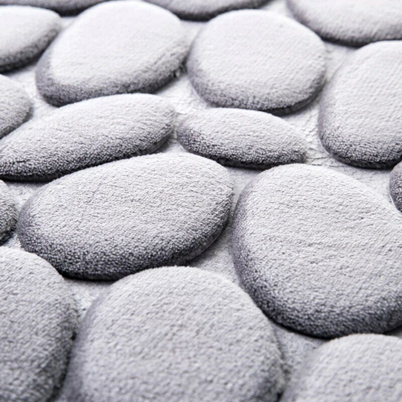 RFWCAK-Kit de alfombra de espuma viscoelástica para baño, alfombrillas antideslizantes con patrón de inodoro, juego de alfombra de suelo, colchón para decoración de baño