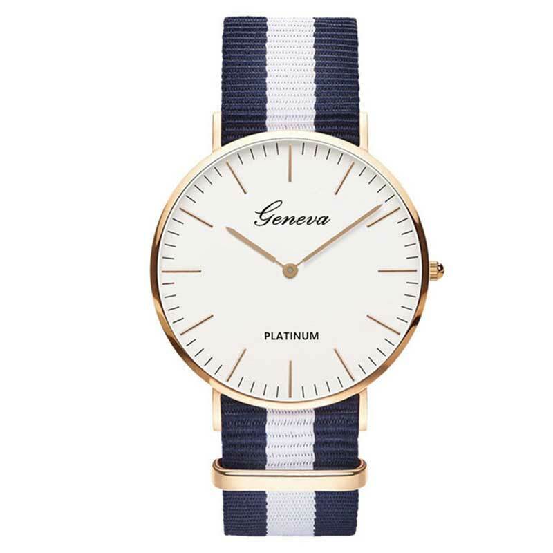 Relógio de quartzo para mulheres e homens, pulseira de náilon estilo fashion casual para amantes, relógio de pulso militar personalizado