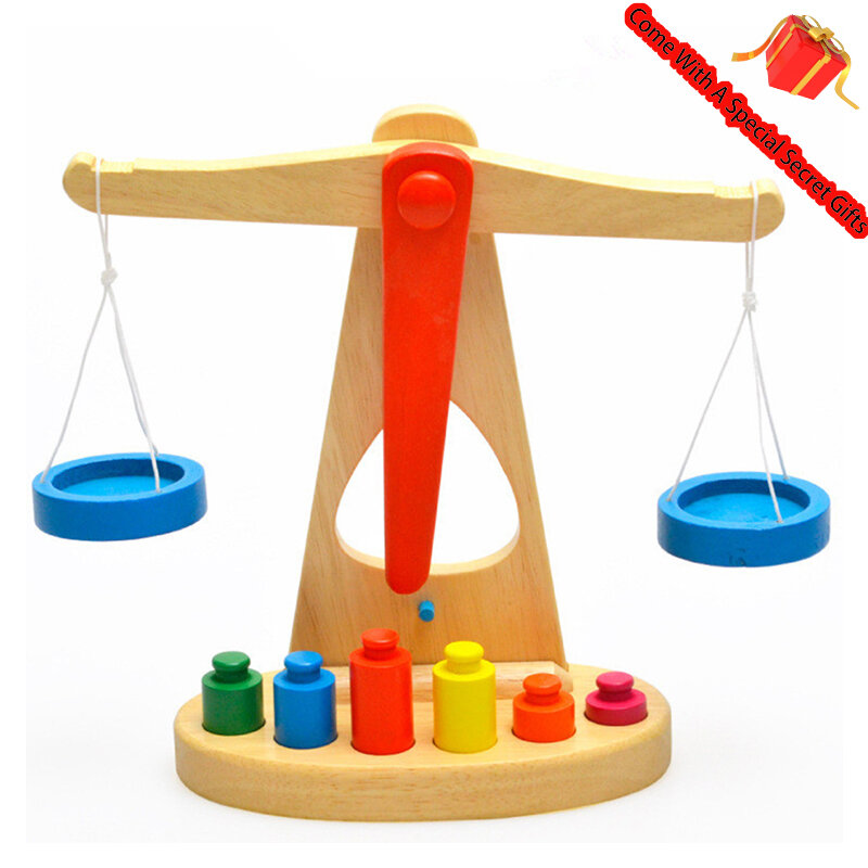 Early Childhood Education Enlightenment Flat Called Montessori Education Balance Wooden Toys for Children Birthday Gifts