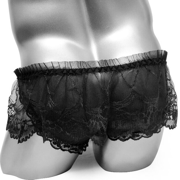Sissy Panties Lace Men briefs Underwear Sexy Tanga Underpants Skirt See Through Sexy Hot Gay Male Satin Brief Ruffles Panties