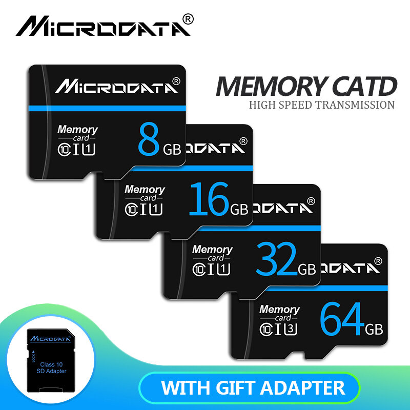 미니 sd 메모리 카드 64GB 32GB 16GB 8GB 256gb 4gb minisd 플래시 TF 카드 맵 미니 sd 카드 패키지 무료 SD 어댑터 포함