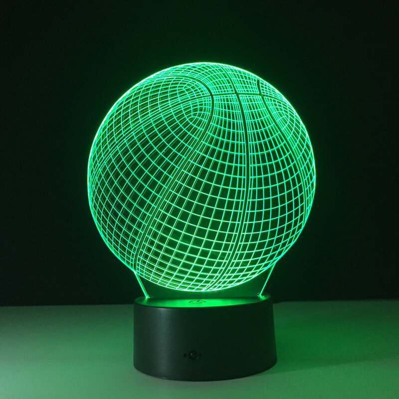 3D Led Nachtlampje Basketbal Model 7 Kleuren Tafellamp Voor Thuis Decoratie Kids Verjaardagscadeau