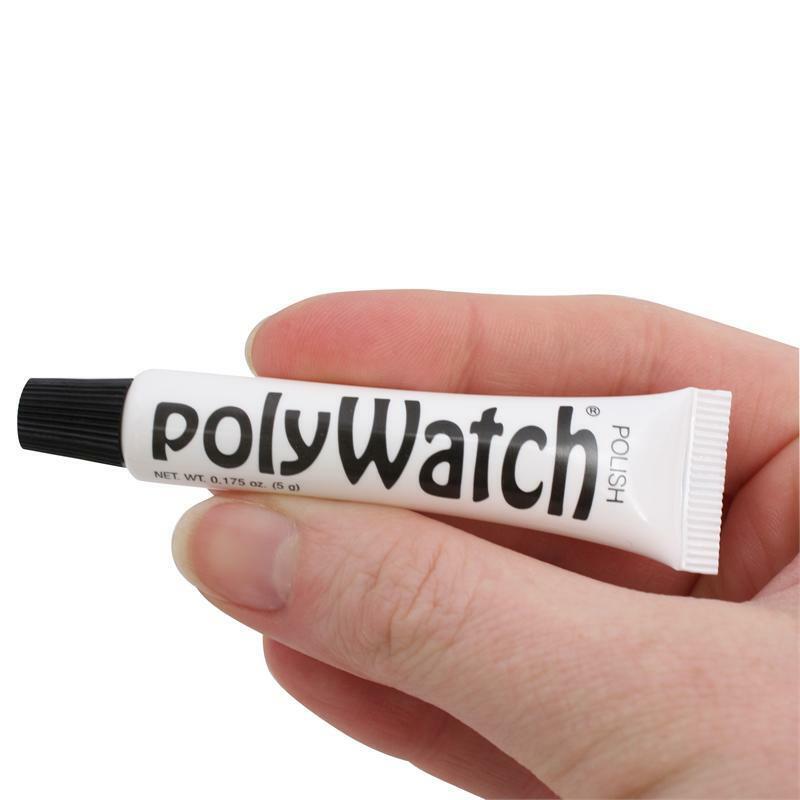 POLYWATCH SCRATCH REMOVAL Verre de montre en plastique / acrylique Réparation de lunettes Vintage pour la réparation de montres Bon pour les horlogers
