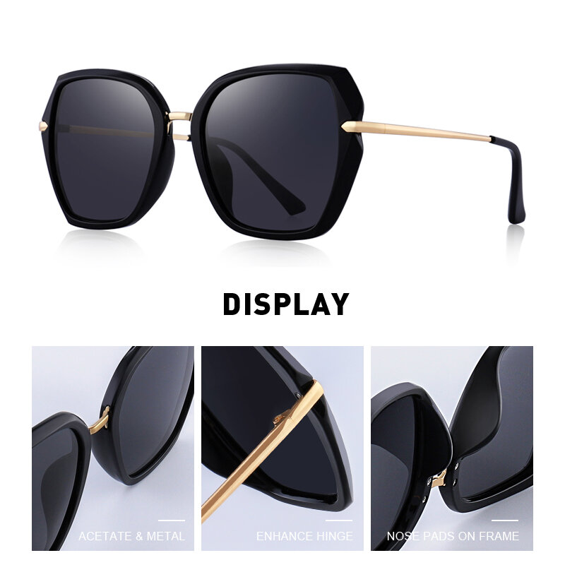 MERRYS-gafas de sol polarizadas estilo ojo de gato para mujer, lentes de sol de marca de lujo con protección UV400, S6182