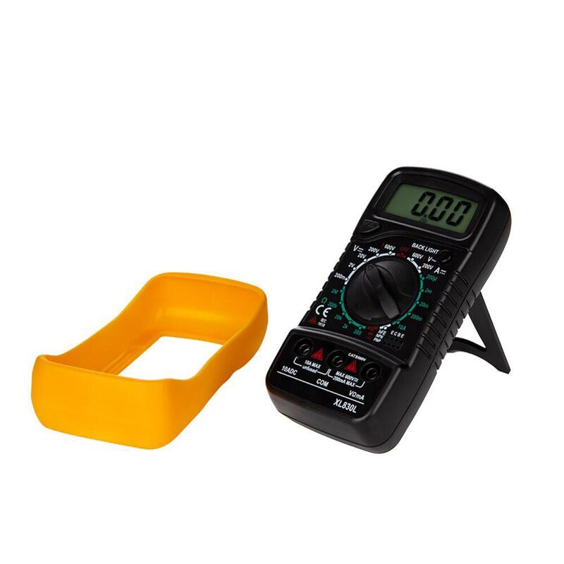 Multímetro digital portátil backlight ac/dc amperímetro voltímetro ohm tester medidor xl830l handheld lcd multimetro