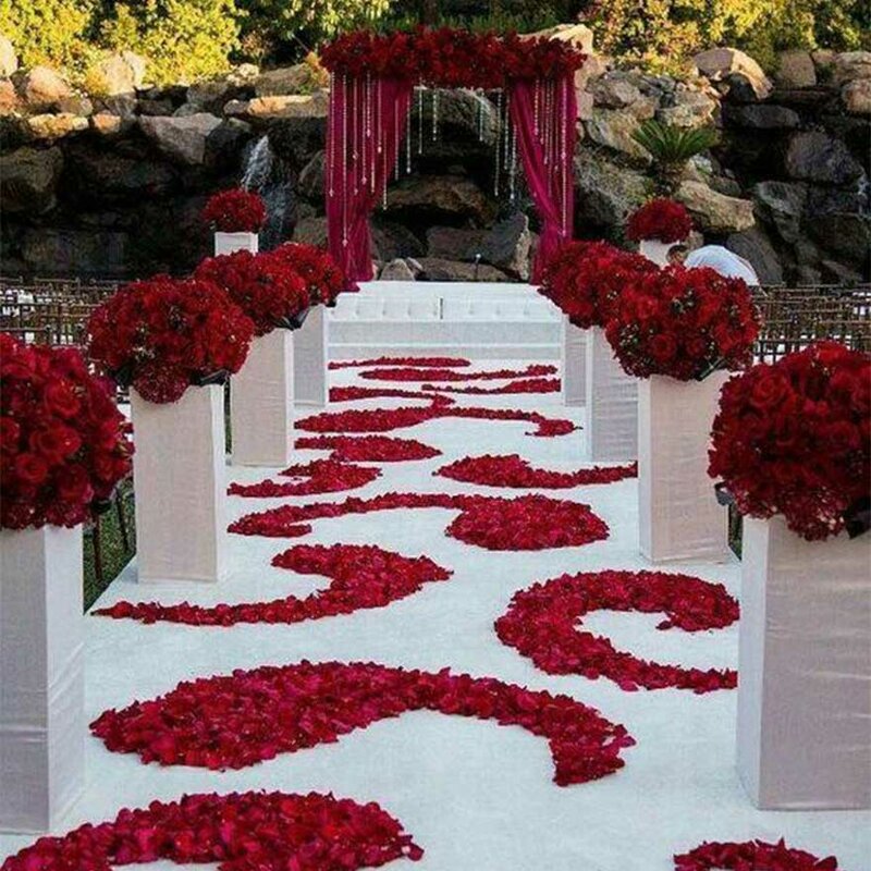 Molans-pétalas de rosa para decoração de casamento, flores de tecido multicoloridas, para arranjo de proposta, 500 peças, 5x5cm