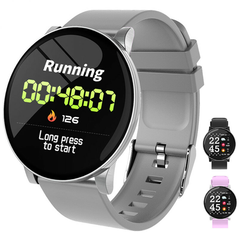 W8 Bluetooth reloj inteligente impermeable seguidor de actividad/deporte corazón Monitor de presión de la sangre de las mujeres de los hombres Smartwatch pk V11