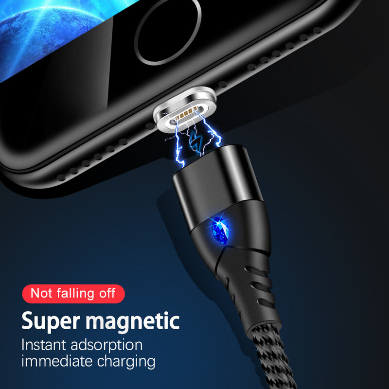 Marjay-Cable Microusb magnético de carga rápida 3A, para Samsung S7, Xiaomi Redmi Note 5, Huawei, HTC, Android