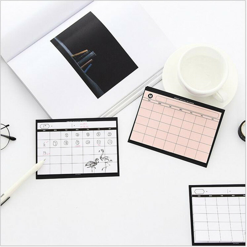 1PCS = 30 BLATT Einfache Wöchentlich Planer Buch Desktop Zeitplan Monat Plans Reißen Die Notebook Arbeit Effizienz Zusammenfassung