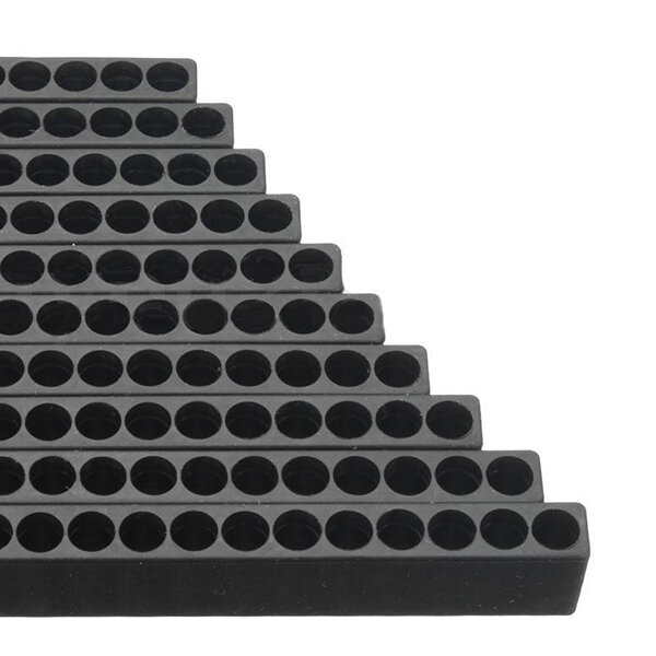 Bloco de caixa 12 furos para chave de fenda, bloco de caixa preta para seis ângulos 6.35mm com 10 peças