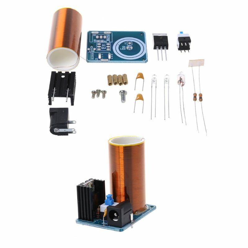 9-12 V BD243 Mini Tesla bobine Kit électronique bricolage pièces sans fil Transmission bricolage ensemble de conseil