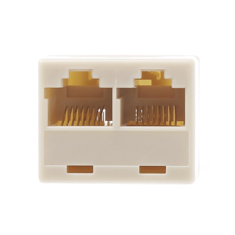 3 pçs/set 1 a 2 vias lan ethernet cabo de rede rj45 fêmea divisor conector adaptador para computador branco alta qualidade