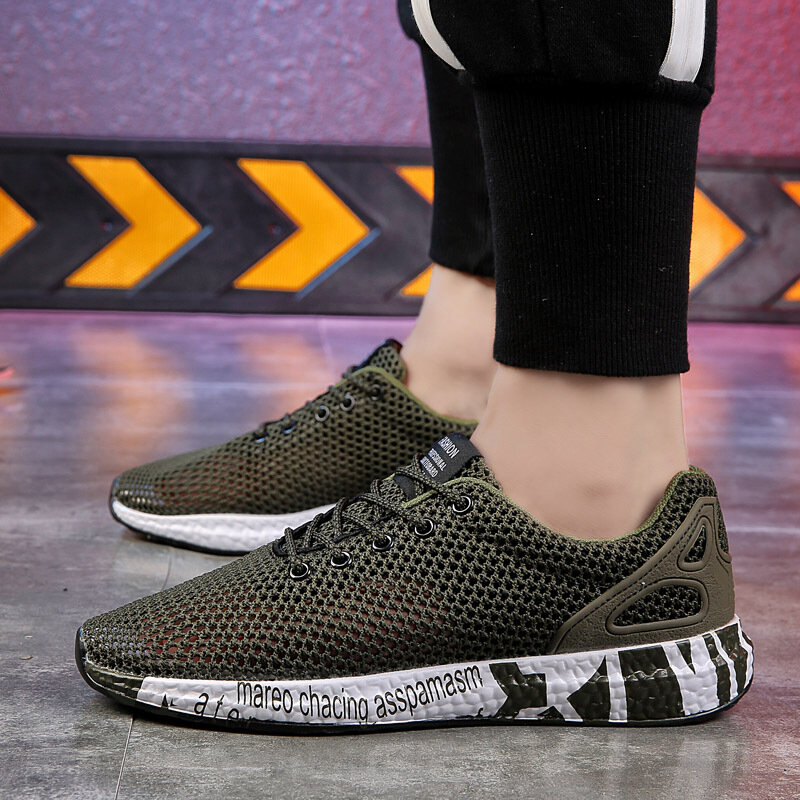 summer Men Sneakers Men Casual Shoes Brand Men Shoes Male Mesh Flats Loafers Breathable Slip On Spring tenis masculino C1-11