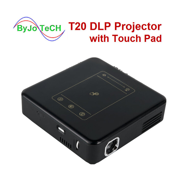 ByJoTeCH T20 DLP Proyector con panel táctil Pico Android 7,1 Proyector WIFI Mini Beamer 8000mAh batería de la batería Proyector de cine en casa D13