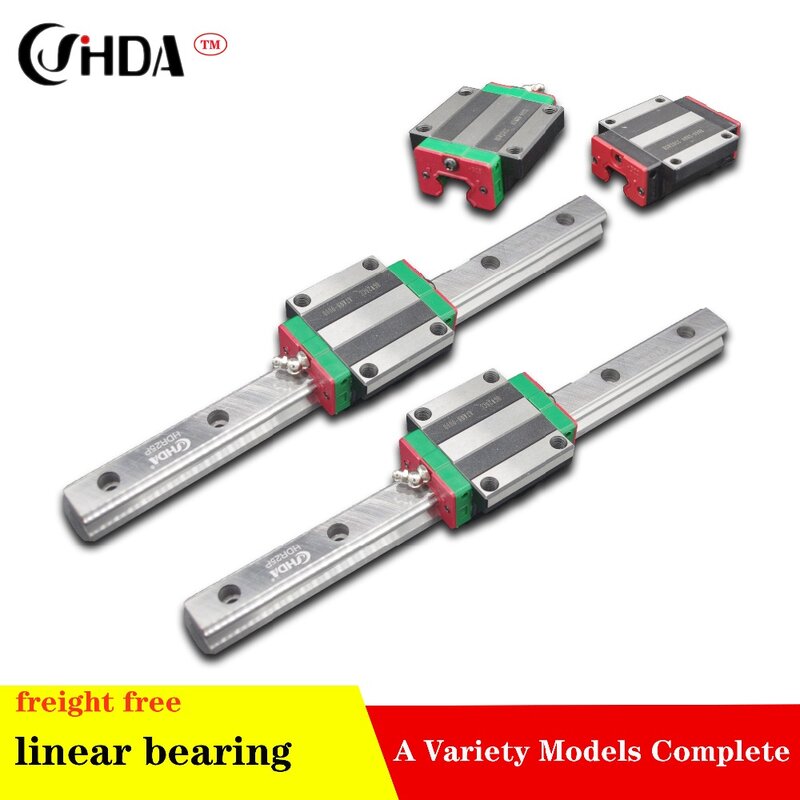 Trasporto libero 2 pezzi guida lineare + 4 pezzi i cursori lineari flangia HGW45CA o HGW45HA parti CNC standard