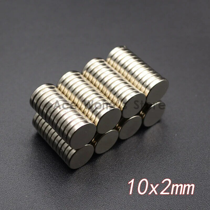 10 Buah Magnet Bulat 8X2Mm 10X2Mm 12X3Mm 6X3Mm 10X3Mm Magnet Neodymium Permanen NdFeB Magnet Kuat Super Kuat