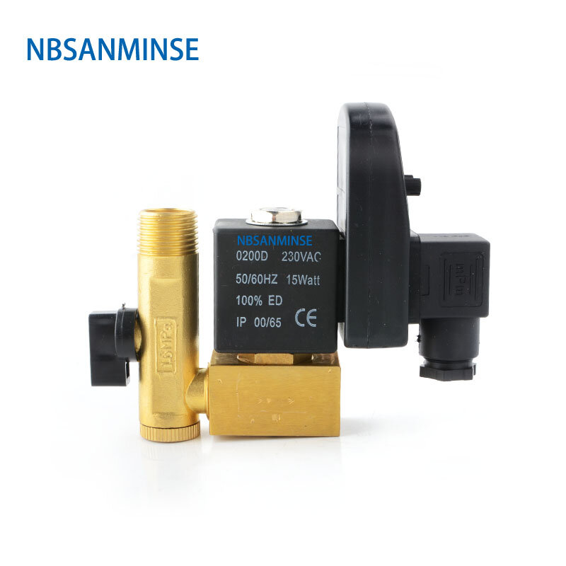 NBSANMINSE SR - A - 15 Elektronische Abtropffläche G1 / 2 1,6 Mpa Abgas Ventil Wasser Abtropffläche Wasser Ventil DC24V AC220V Hohe Qualität