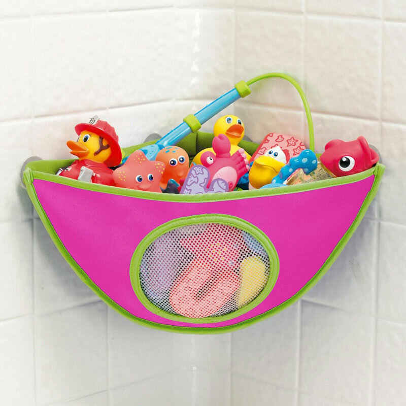 어린이 목욕 장난감 정리 보관 가방 흡입 컵 욕실 방수 목욕 장난감 컬렉션 벽걸이 가방