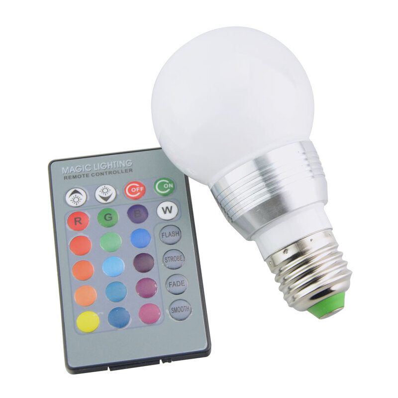 E27 E14 LED Mudando a Cor RGB Magic Light Bulb Lamp 85 16-265 V 110 V 120 V 220 V RGB Diodo Emissor de Luz Spotlight + IR Remote Control