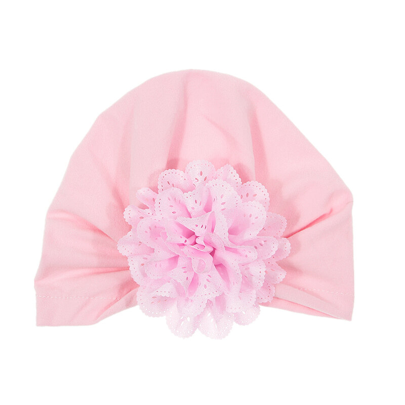 Baru Bayi Sorban Topi Katun Anak-anak Topi Bunga Beanie Top Knot Buatan Tangan Topi Topi Hiasan Kepala Shower Hadiah