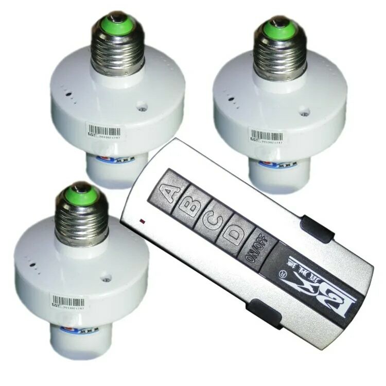 1/2/3/4 * E27 inalámbrico de luz con Control remoto de lámpara base en/interruptor portalámparas rc Dispositivo inteligente 110V 220V