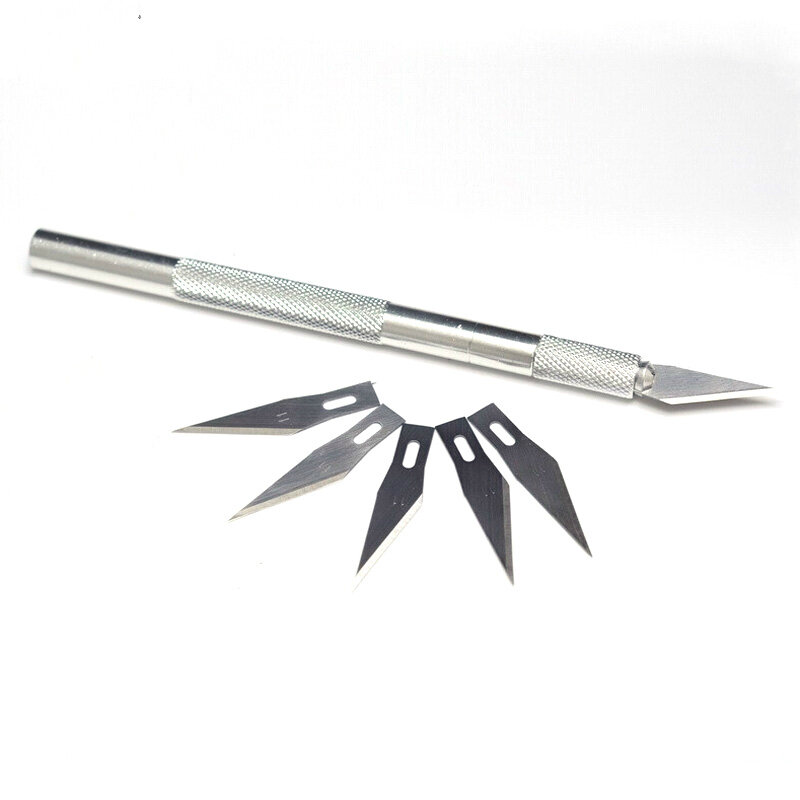 Bianyo-cuchillo antideslizante de Metal, 6 cuchillas, herramientas de tallado de madera, fruta, comida, artesanía, escultura, grabado, utilidad, suministros de Arte de papelería