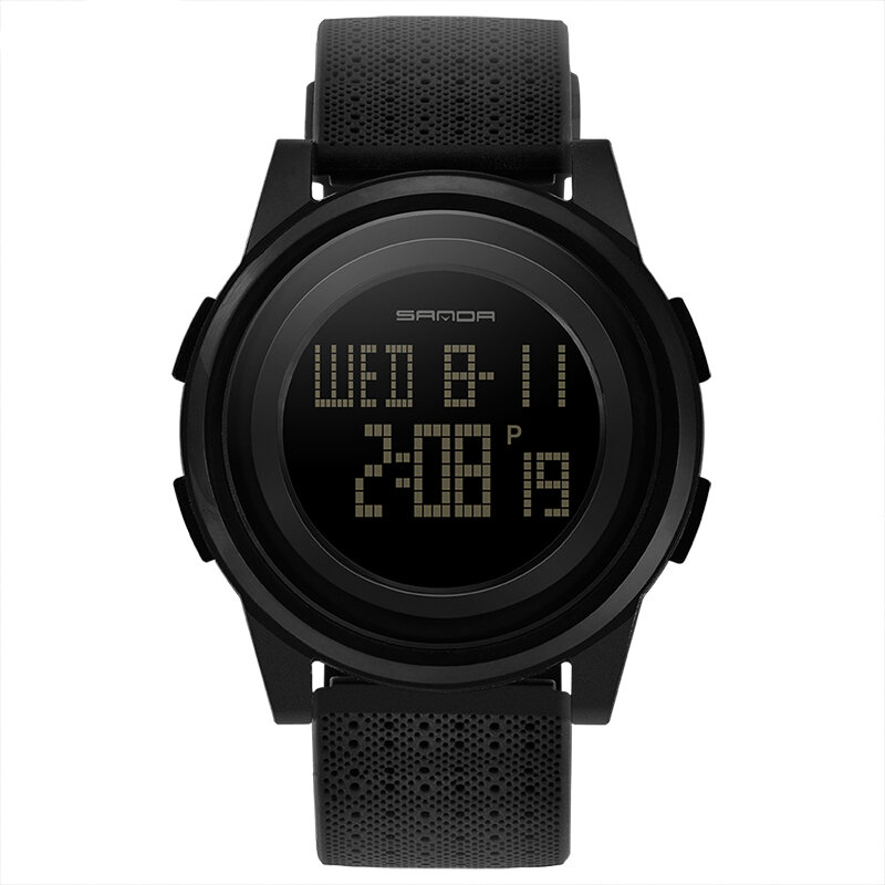 SANDA 9mm Super Fino Esporte Mens Relógios Top Marca de Luxo eletrônico Digital LED Relógio de Pulso Para Homens Relógio Relogio Masculino Masculino