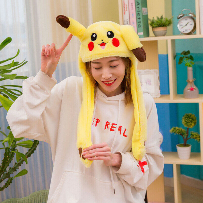 2019 Cute Fashion Hat Ear Moving Jumping Hat Lovely Plush Toy Cosplay Costumes