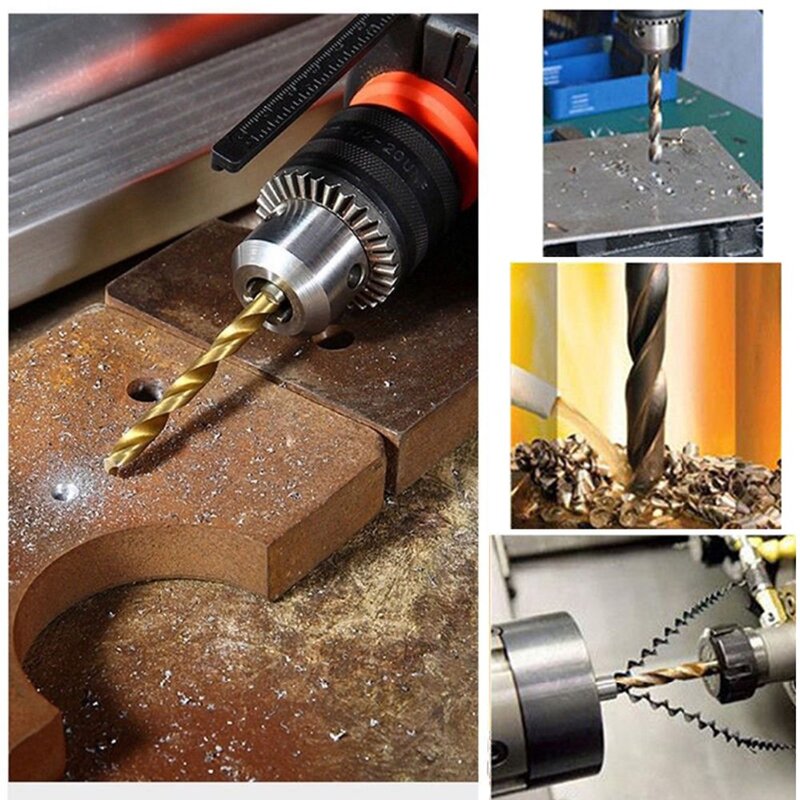 Hot Sale 50Pcs/Set Twist Drill Bit For Metal Set 1/1.5/2/2.5/3m HSS High Speed Steel Drilling Woodworking Tool High Quality