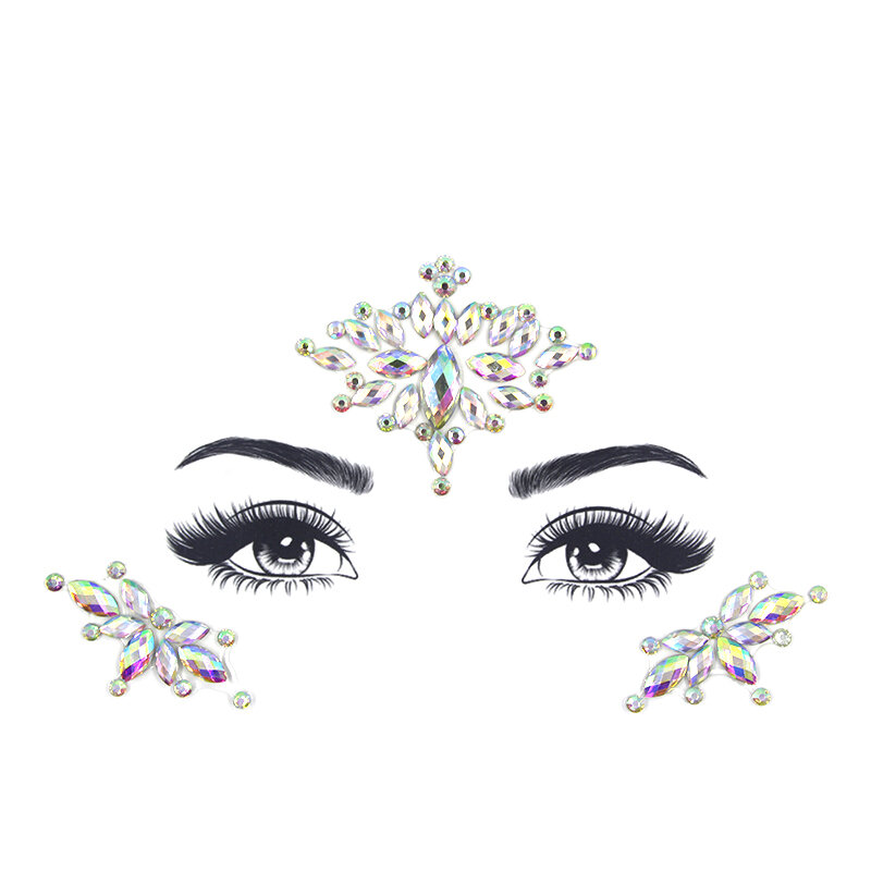 PARTY Face jewels sticker Make Up Adhesive Temporary Tattoo  Body Art Gems Rhinestone Stickers for  Festival Party