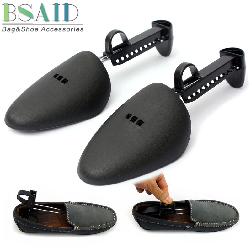 Bsaid expansor para sapatos, forma de madeira profissional expansora para sapatos, em 1 par com ajustes de madeira