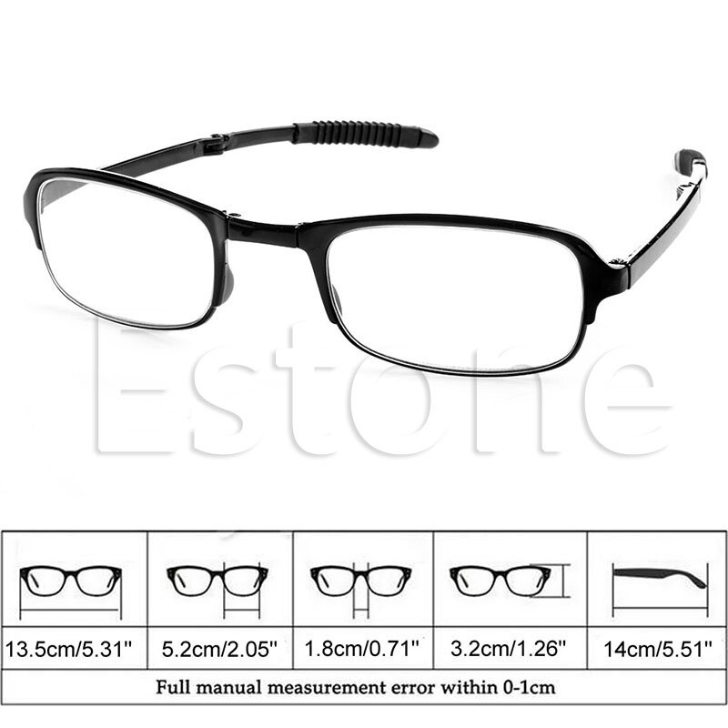 نظارات قراءة قابلة للطي للجنسين ، نظارات قراءة قابلة للطي مع تعليق 1 1.5 2 2.5 3 3.5 4.0