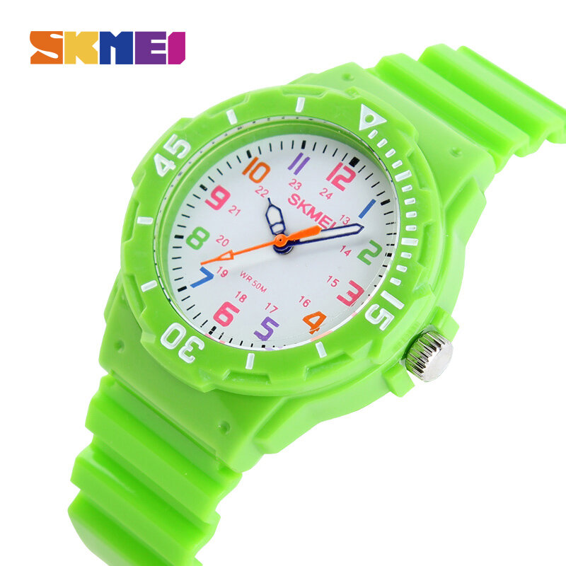SKMEI แฟชั่นนาฬิกาเด็ก Casual เด็ก 50M กันน้ำเด็กเด็กเด็กนักเรียนหญิงควอตซ์นาฬิกาข้อมือของขวัญนาฬิ...