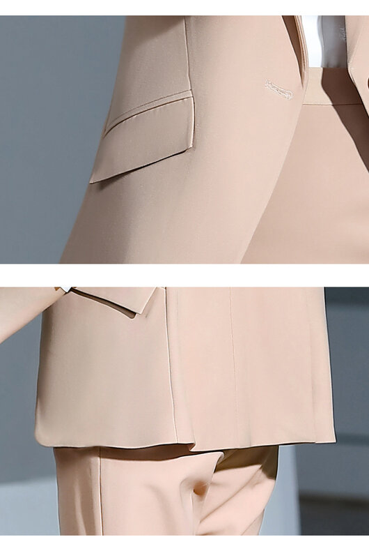 Garnitur damski 2019 nowa jesienna duży rozmiar długi jednolity kolor moda garnitur spodnie zestaw dwuczęściowy temperament odzież damska