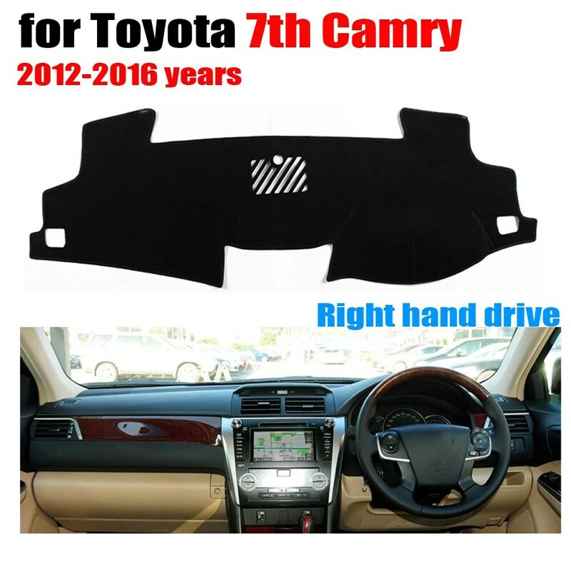Toyota 7th camry 용 자동차 대시 보드 커버 매트 2012-2016 년 오른손 구동 대시 매트 패드 대시 매트 커버 대시 보드 액세서리