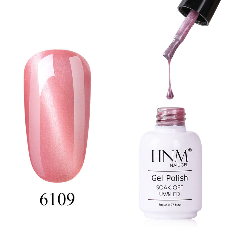 HNM 8 мл гель для ногтей новейший розовый бордовый кошачий глаз УФ гель лак для ногтей светодиодный длинный последний Гибридный Гель-лак крас...