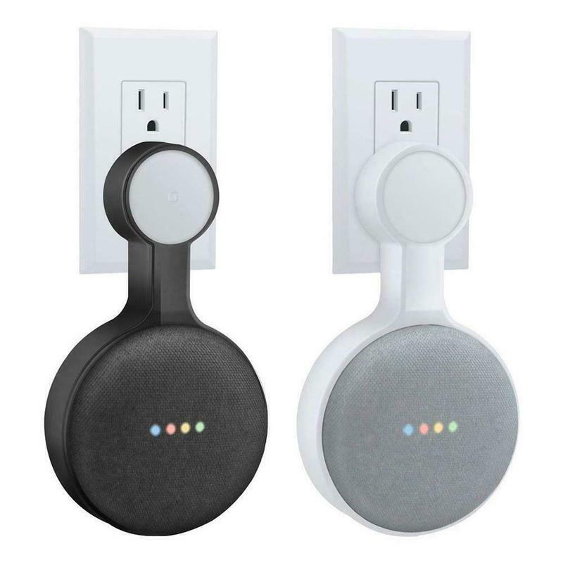 For Google Home Mini Voice Assistant Wall Mount Stand Bracket Kitchen Bedroom Bathroom Office Outlet Wall Mount Google Holder