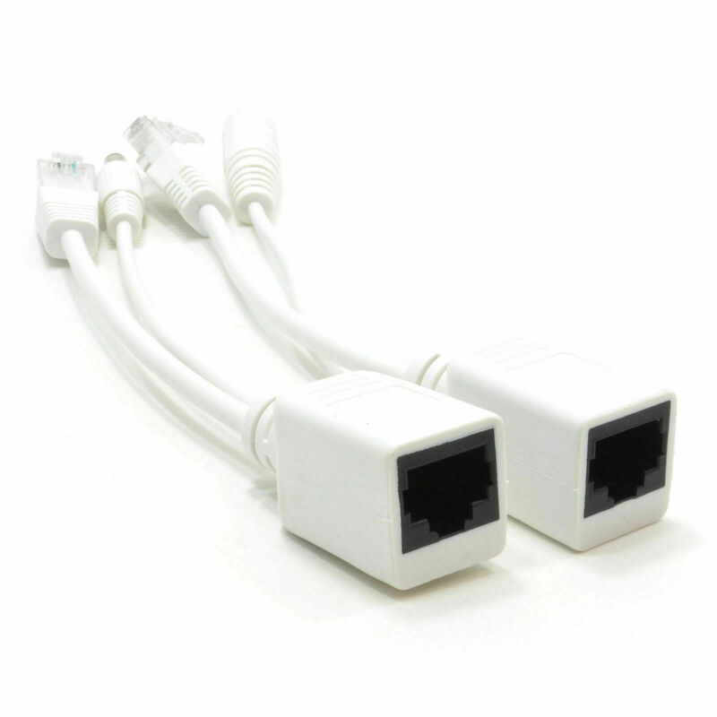 20 pares DC 12V IP Cámara POE RJ45 Cable de alimentación sobre Ethernet adaptador inyector divisor