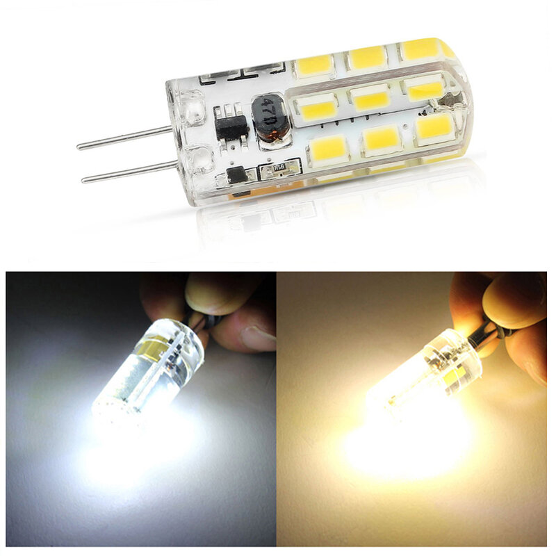 Светодиодная лампа-кукуруза G4 SMD2835, 12 В постоянного тока, 220 В, 2 Вт