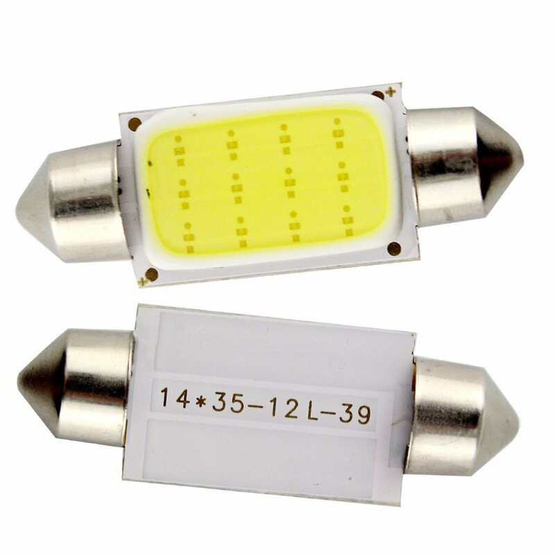 10Pcs LED COB Bulb Interior Reading Light 31mm 36mm 39mm 42mm Car Interior Lamp 1.5W DC12V Dome Lights Plate lamps Bulb